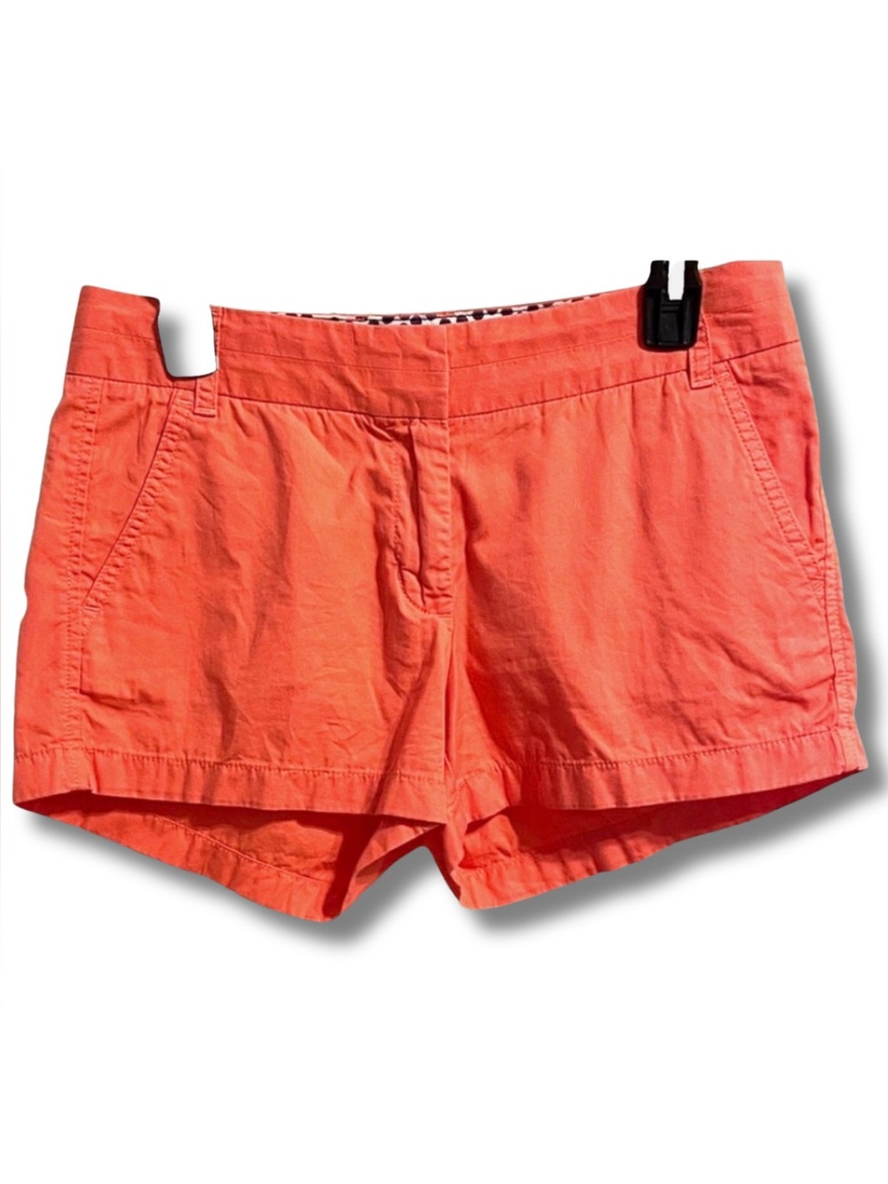 J.Crew Broken-In Chino Shorts Womens 4 Coral Orange Cotton 3” Inseam